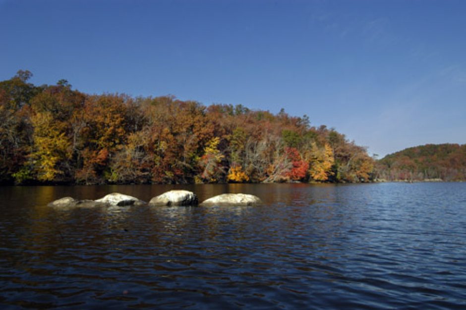 Cedar Creek Reservoir (Stumpy Pond), Catawba River at Great Falls. Part of 1900 acre Heritage Tract protected by Katawba Valley Land Trust for a future State Park in Chester County.