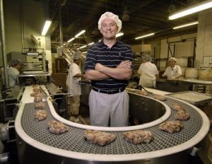 Apple Baking Company President Matt DeBoer, on the Apple Ugglies production line - Rowan Co.