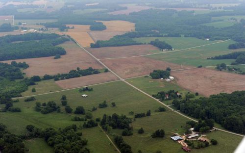 Farmland western Rowan County.