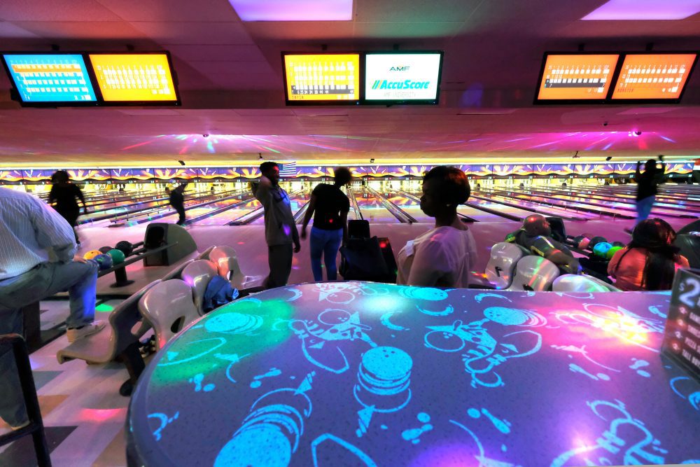 AMF University Lanes, between the Old Concord Road Station and the Tom Hunter Station, was built in 1960 as a bowling and roller skating venue. Today it hosts bowling leagues, family bowling nights and UNC Charlotte fraternity and sorority parties. Photo: Nancy Pierce