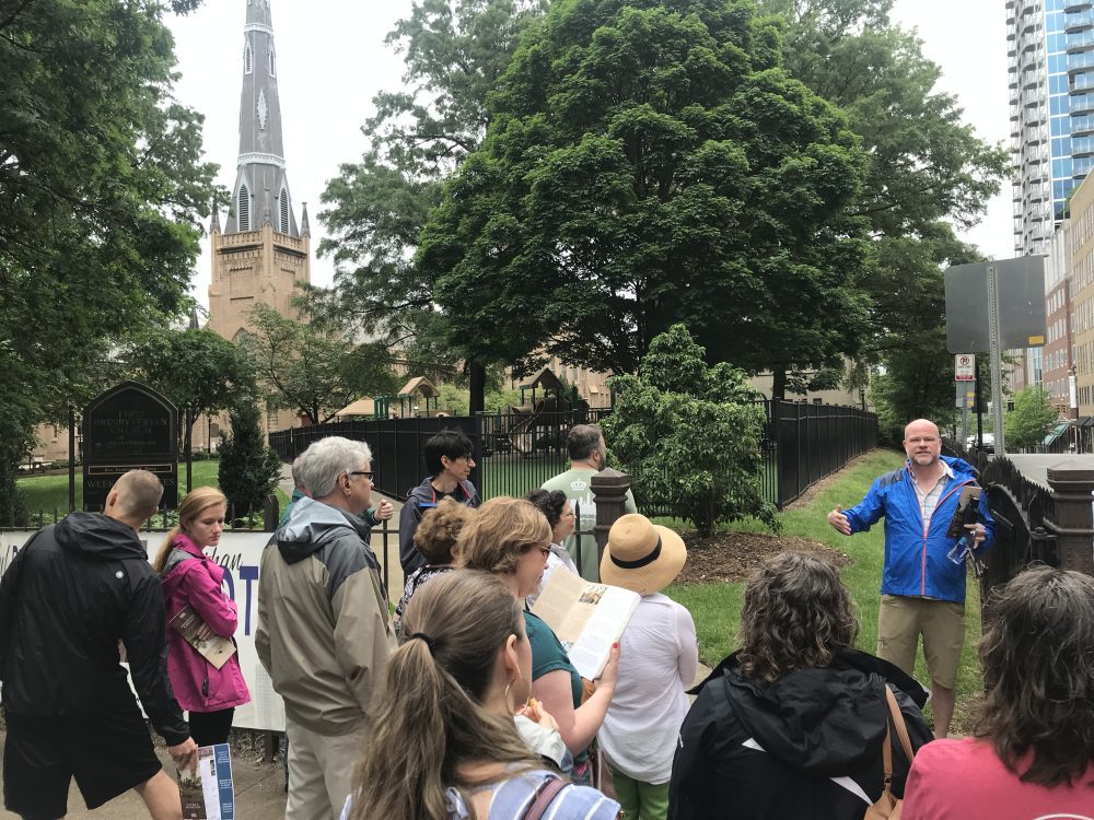 Charlotte's Revolutionary War History as a "hornet's nest" was on display in the Liberty Walks tour. Photo: DeNay Adams.