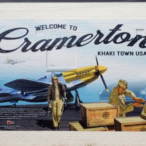 Cramerton takes pride in its history of producing "Army khaki" for U.S. military uniforms during World War II. Photo: Nancy Pierce. 
