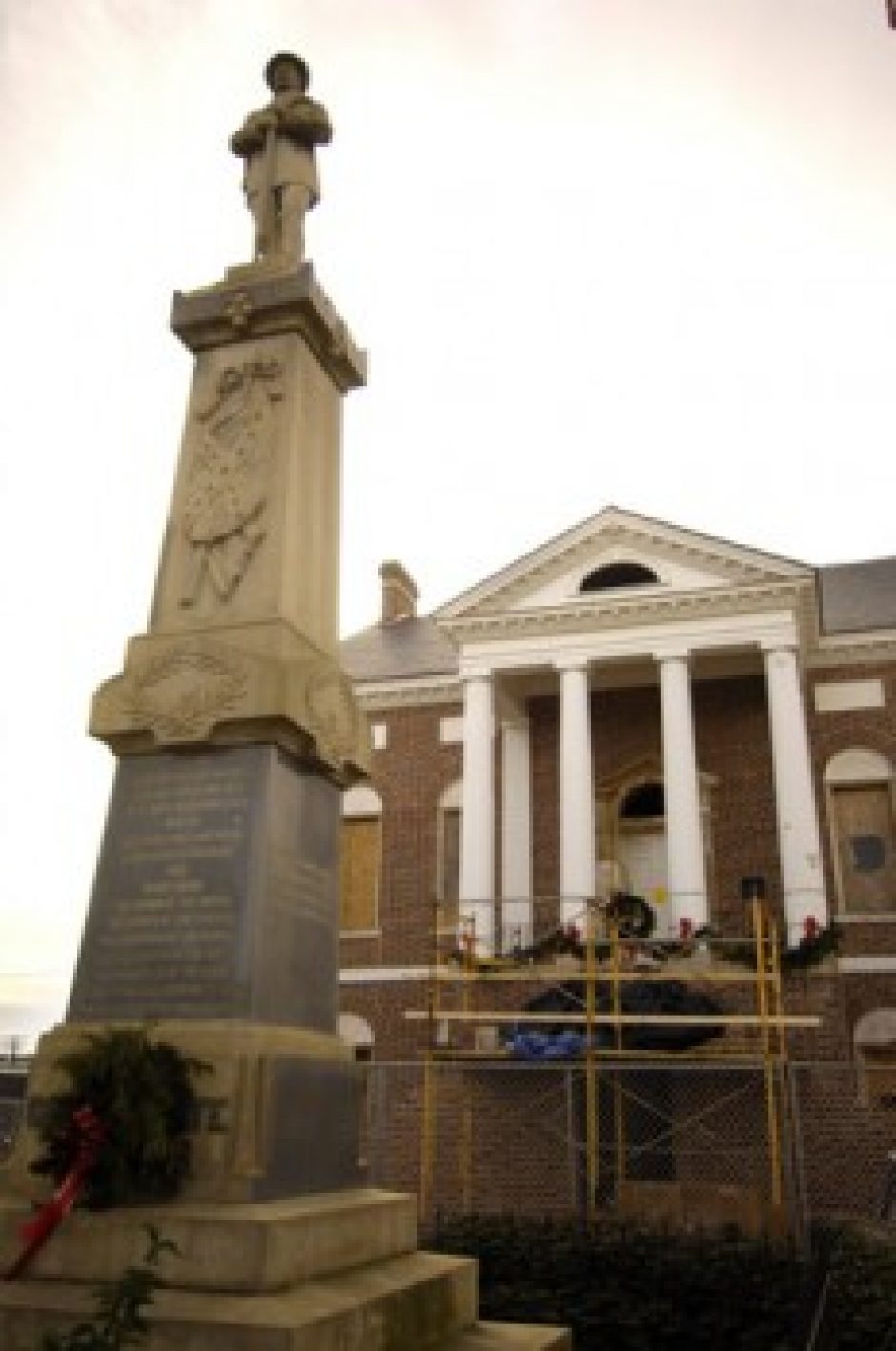 The historic Lancaster County Courthouse, rebuilt after suffering damage in a fire.
