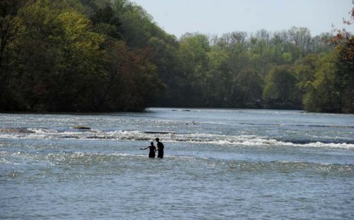 View from the Broad River Greenway in Cleveland County (April 2010).