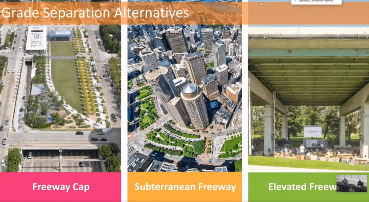 Ideas for changing I-277, presented to Charlotte City Council via Zoom. 