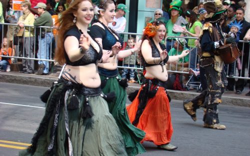  Don Sturkey Belly dancers at Charlotte's St. Patrick's Day Parade. Photo: Don Sturkey