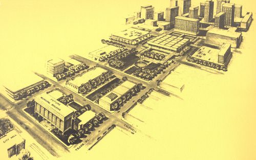 "Creation of visual and functional connection between the Central Business District and the governmental center." (1966 plan)