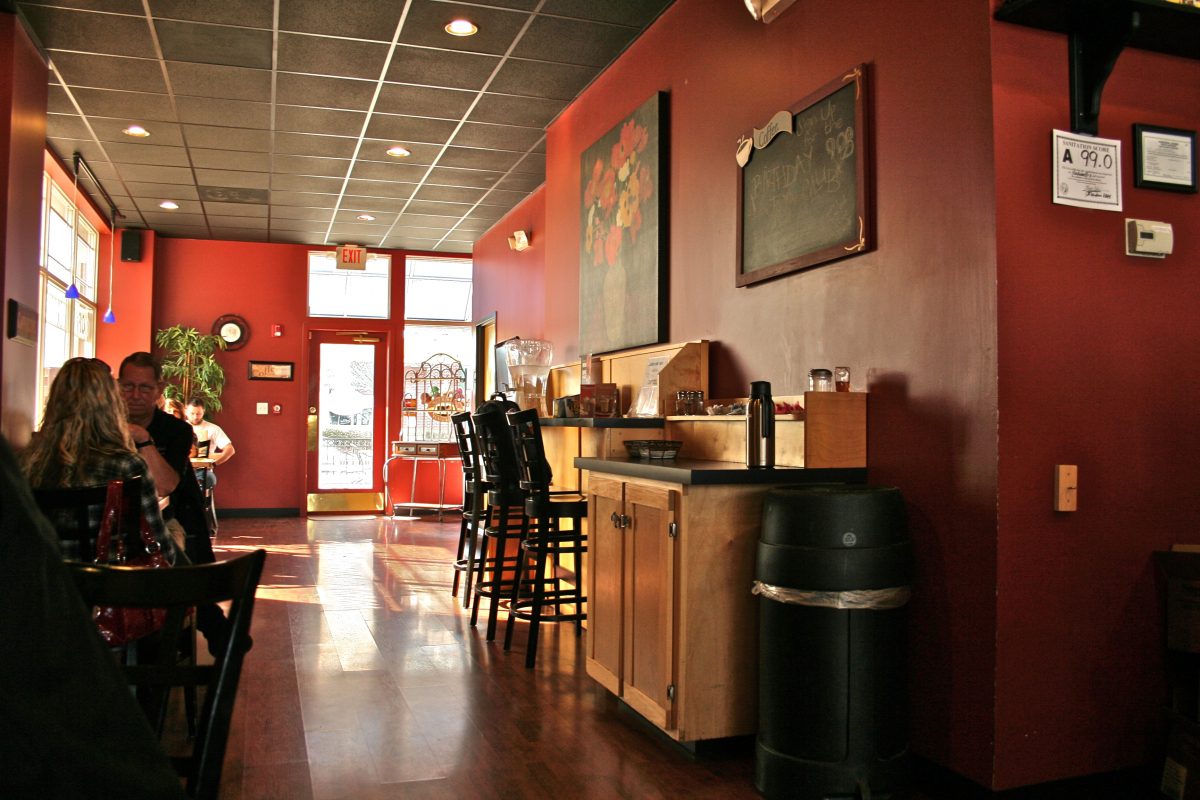 Inside the Rocky River Coffee Company in Harrisburg.