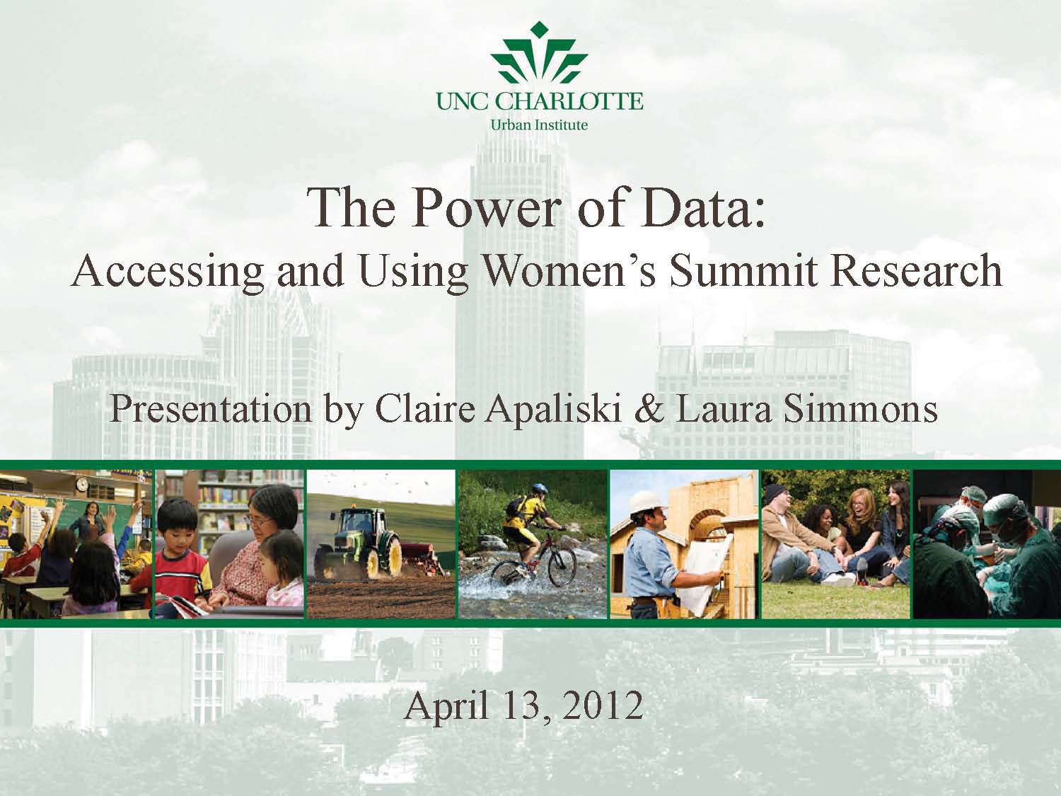 The Power of Data: Accessing and Using Women's Summit Research ...