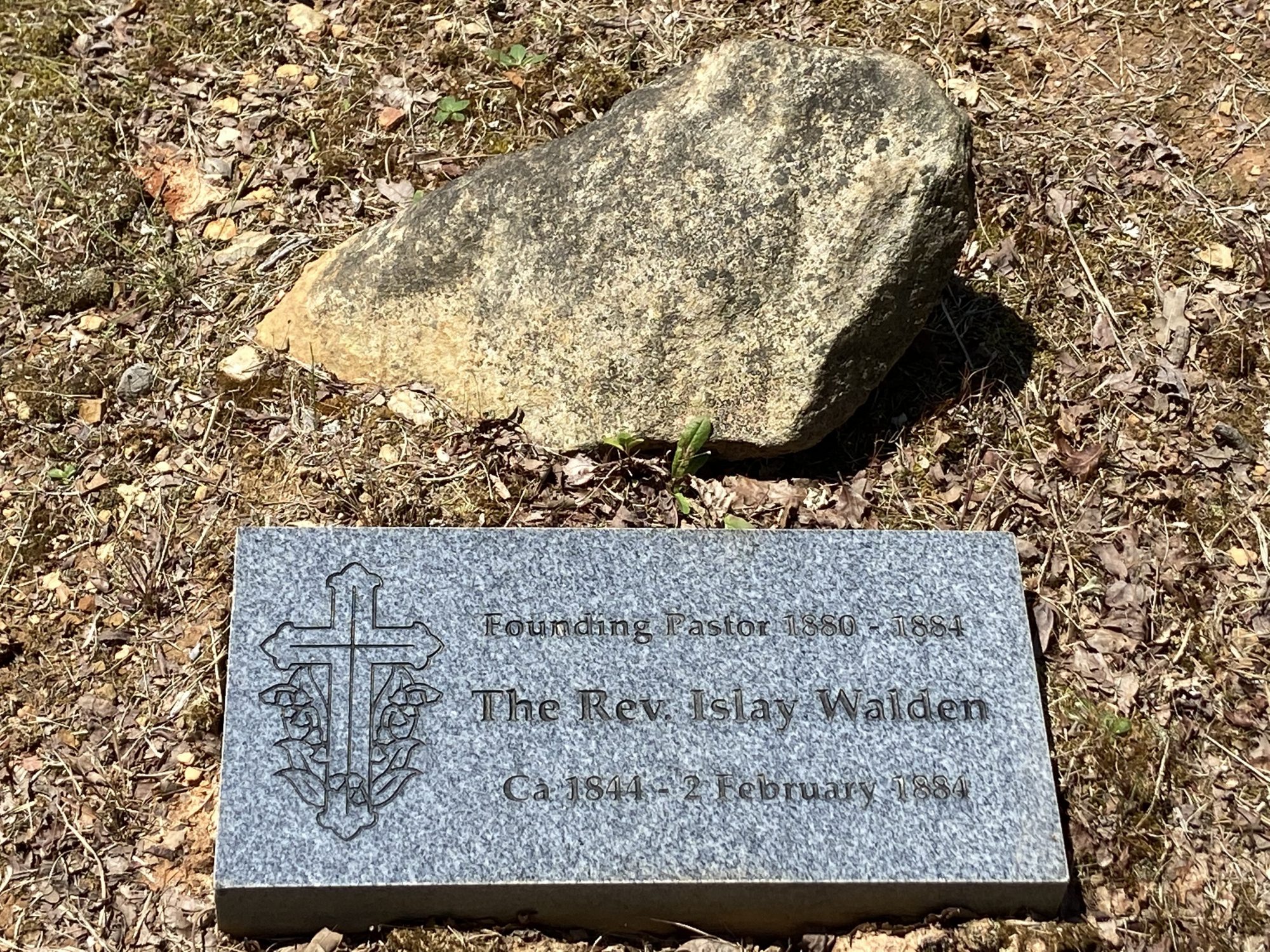 A marker at the church. 