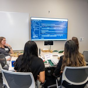 A group of women learning about the Data Trust. Photo: Michael Maxwell