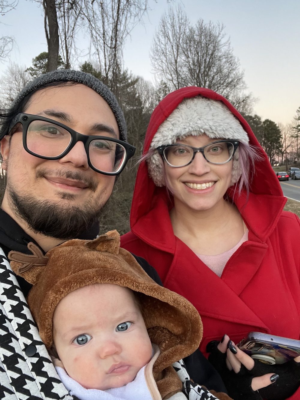 Austin Trujillo, his wife, and infant son.