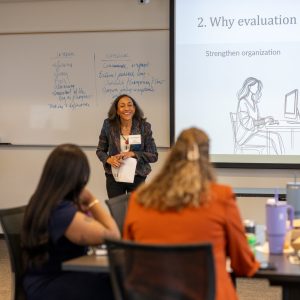 Rosalyn Allison-Jacobs leads an IDEA discussion during the 2025 Schul Forum